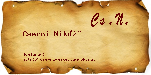 Cserni Niké névjegykártya